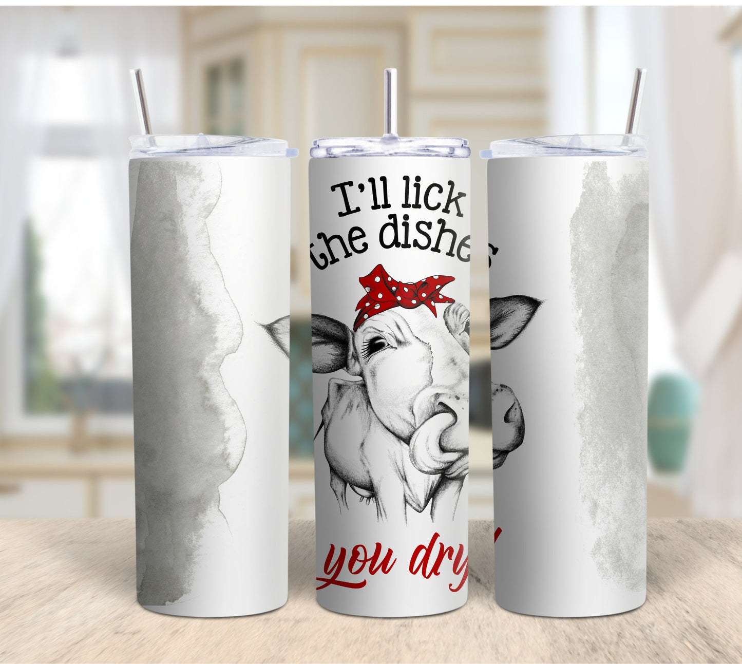 Tumbler |I'll lick the dishes you dry | Gift | Sarcasm| OSFA |Great Gift- Ladies-