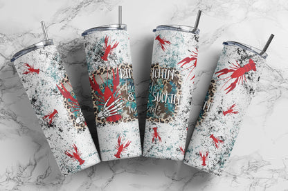 Tumbler | Crawfish Pinching tails and Sucking heads 10 | my happy place |HOT mom summer | Sarcasm | beach| ocean | Gift | BFF | funny|