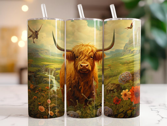 Tumbler | Highland Cow  | highland cows 32 | farm animals | cuteness | artful |