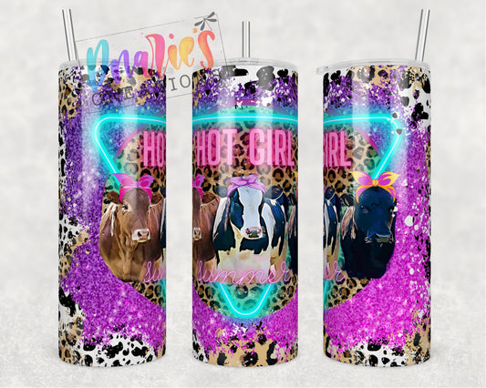 Tumbler |HOT Girl summer | Sarcasm | cows| Farm | Gift | BFF | Profanity| funny| HOTGIRLETSY