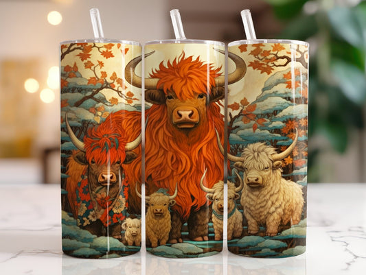 Tumbler | Highland Cow  | highland cows 8 | farm animals | cuteness | artful