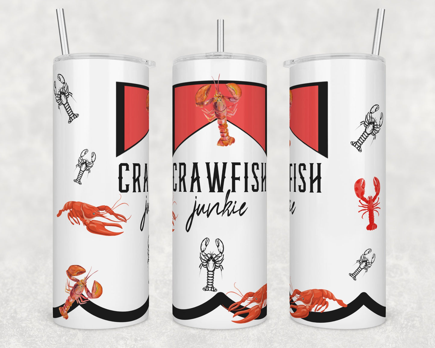Tumbler | Crawfish junkie  | my happy place |HOT mom summer | Sarcasm | beach| ocean | Gift | BFF | Profanity| funny|
