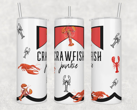 Tumbler | Crawfish junkie  | my happy place |HOT mom summer | Sarcasm | beach| ocean | Gift | BFF | Profanity| funny|