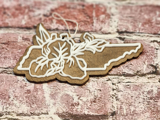Ornament| Tennessee state flower |  gift | Friend gift |  | Merry Christmas!| handmade