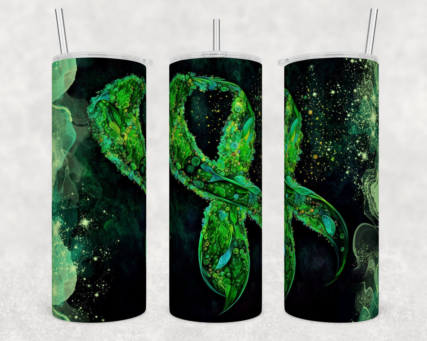 Tumbler | Green Ribbon | Drinkware | Friend | Gift | Support| OSFA