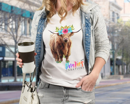 T-shirt |Here comes the flower COW2| Chicken |COW| summer |Flowers| NSFW
