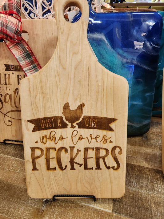 Cutting board | Just a girl who loves peckers | Funny gift