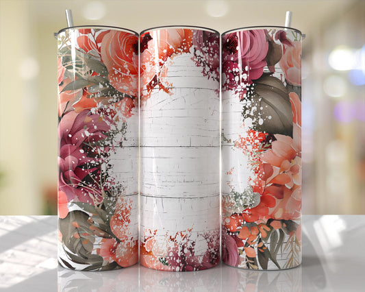 Tumbler wrap | Floral Wrap just add your name coral flowers| Sarcasm |Bestie| Gift| BFF | Profanity| funny| mean girl