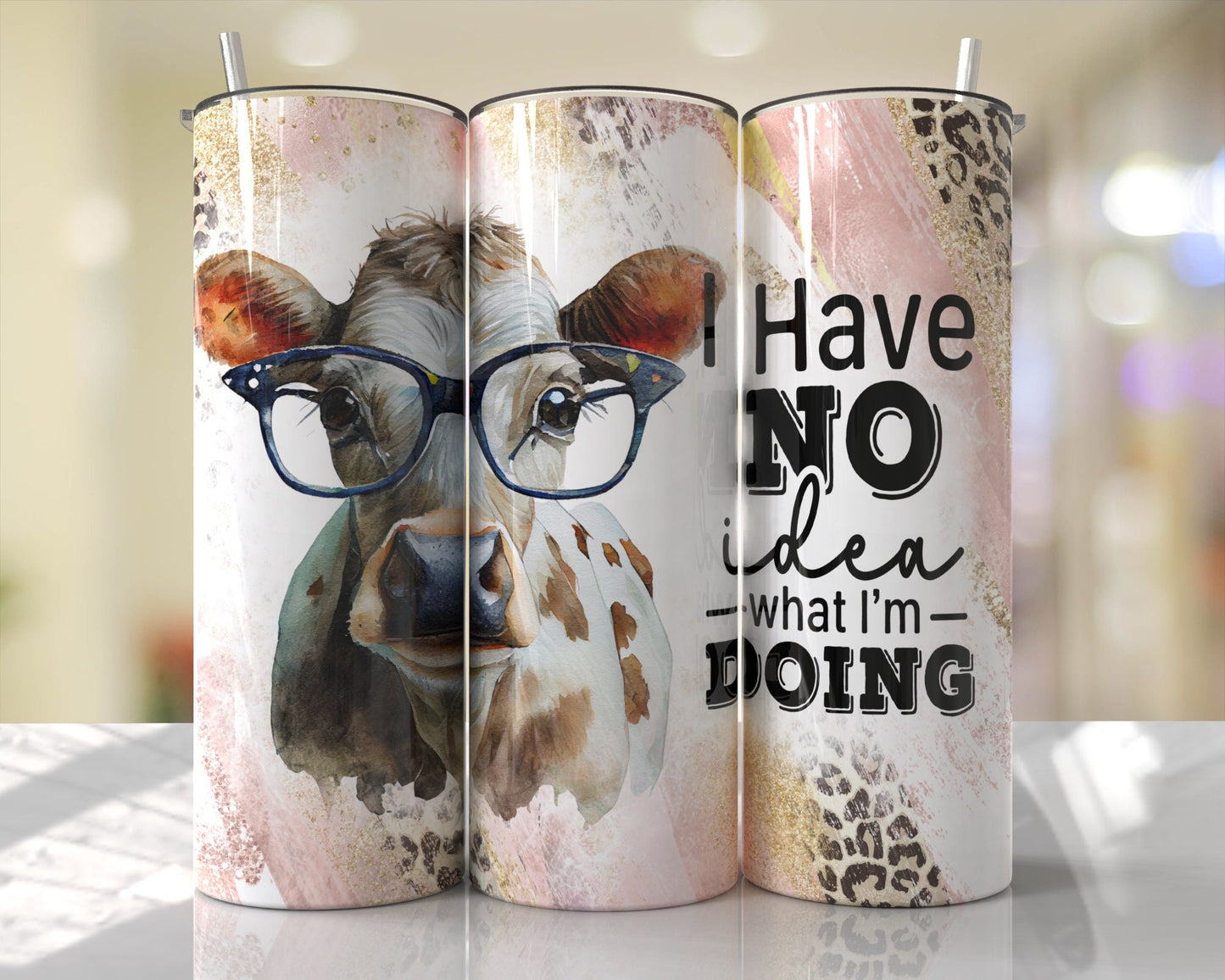 Tumbler | I have no idea what I am doing| Gift | Cows| America| OSFA |Great Gift- Ladies-Cows| Men
