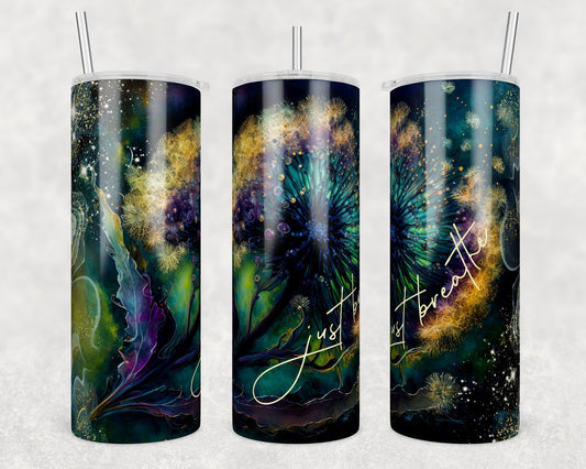 Tumbler | Just Breathe Alcohol ink| Hot Mess| Sarcasm | MOM | Gift | BFF | funny| Beautiful colors