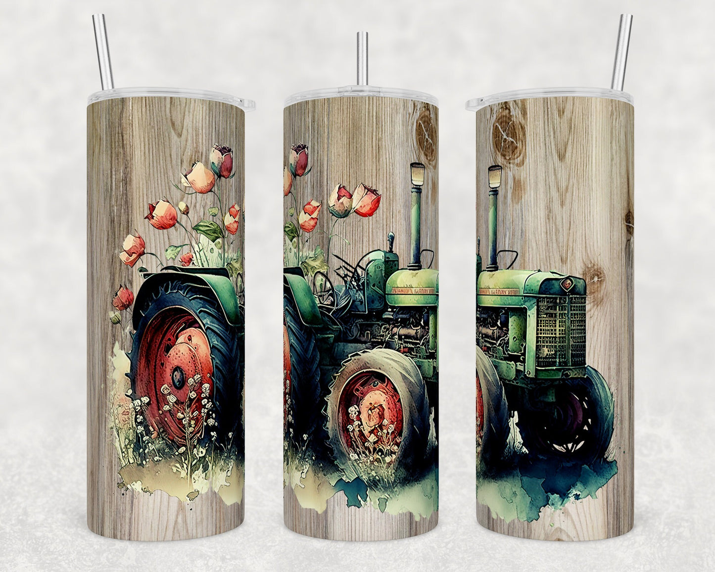 Tumbler | Green tractor |support your local farmer | Gift | Tractor| USA|Great Gift- Ladies-Cows| Men