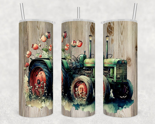 Tumbler | Green tractor |support your local farmer | Gift | Tractor| USA|Great Gift- Ladies-Cows| Men