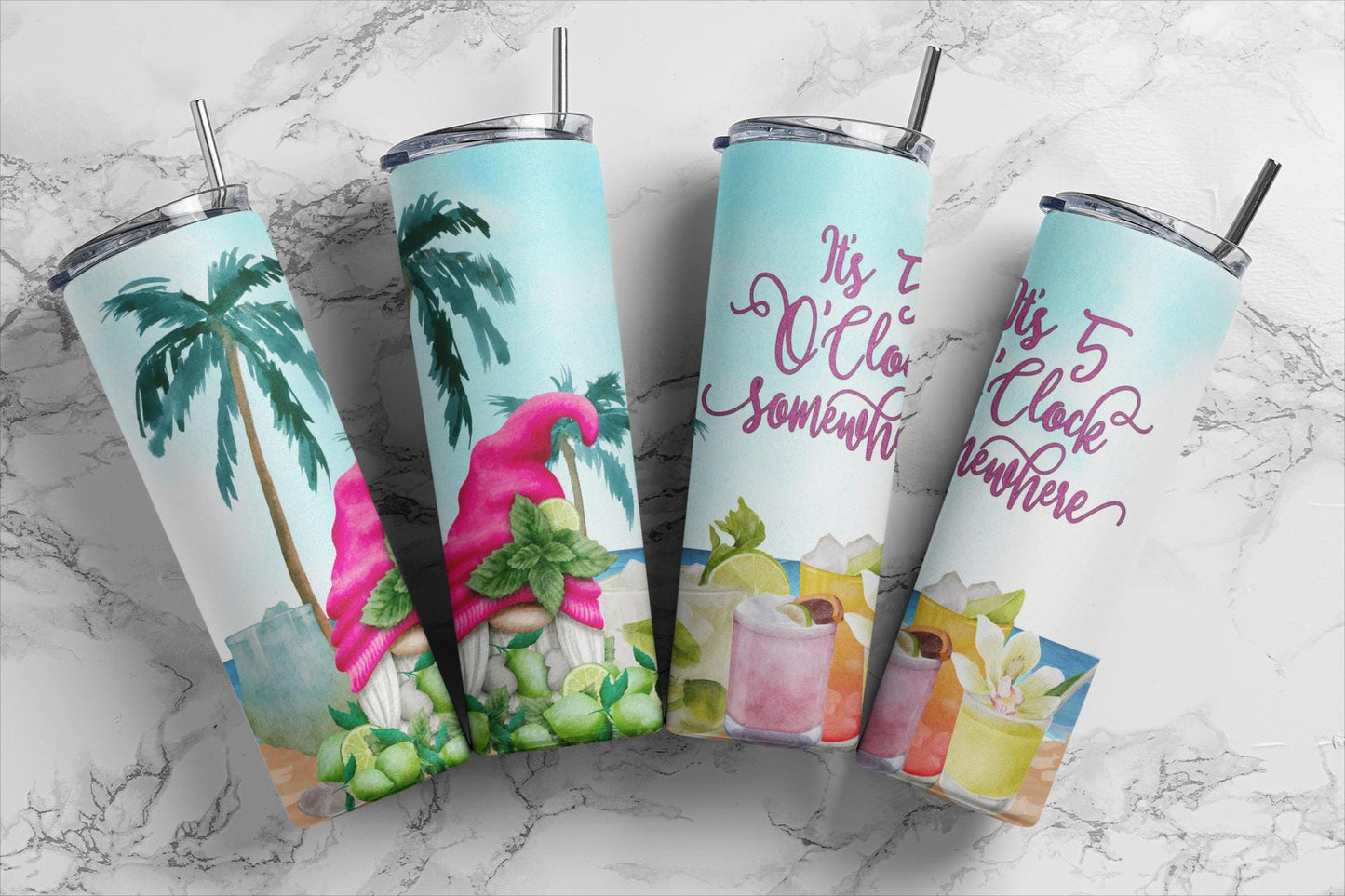 Tumbler | Beach 5 o'clock Somewhere | Gift | BFF | special someone| Cruises |girl trip |drink up