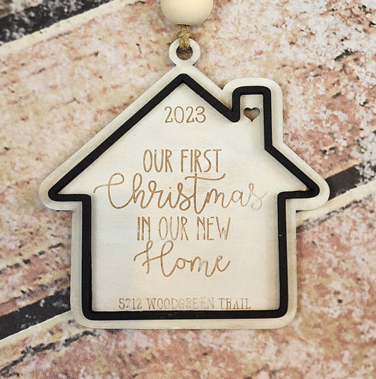 Ornament| Our First Christmas in our new home |  gift | Friend gift | friends | Memento