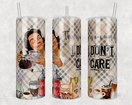 Tumbler |This is my cup of I don't care| Gift | BFF| funny| ladies |vintage ETSY