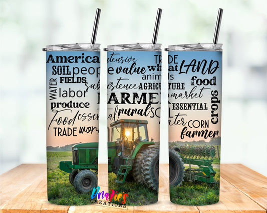 Tumbler | FARMER2 |support your local farmer | Gift | Sarcasm| OSFA |Great Gift- Ladies-Cows| Men