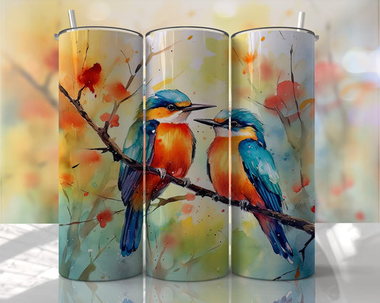 Tumbler | Cute bird in the trees  | animal print  | Gift | Sarcasm| OSFA |Great Gift- Ladies Men kids