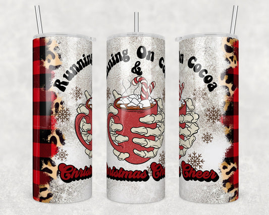 Tumbler | Running on Cocoa and Christmas Cheer | books | girls or boys | Gift | BFF | special someone | Christmas