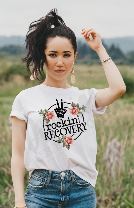 T-shirt |Rockin' Recovery  | overdose awareness | sobriety | Healing | life |proud