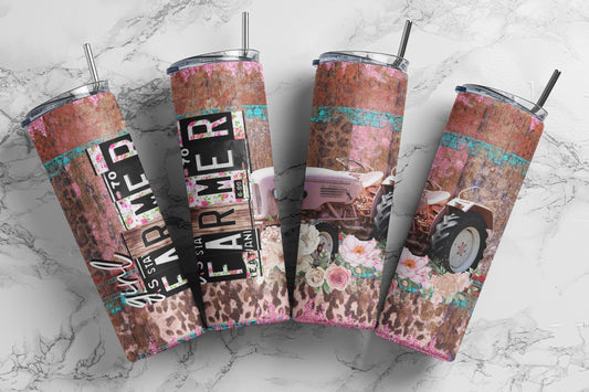 Tumbler | girlfarmer1 | Farm wife | Gift | Sarcasm| OSFA |Great Gift- Ladies-Cows| Men