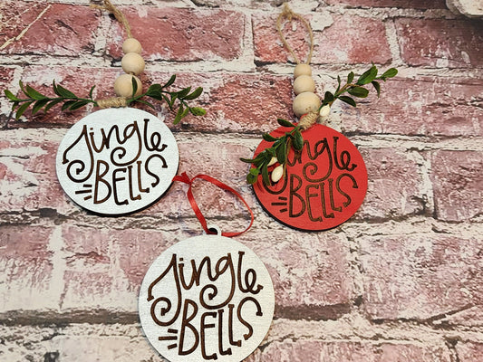 Ornament| Wood Jingle Bells engraved ornaments |  gift | Friend gift |  | Merry Christmas!| handmade limited selection