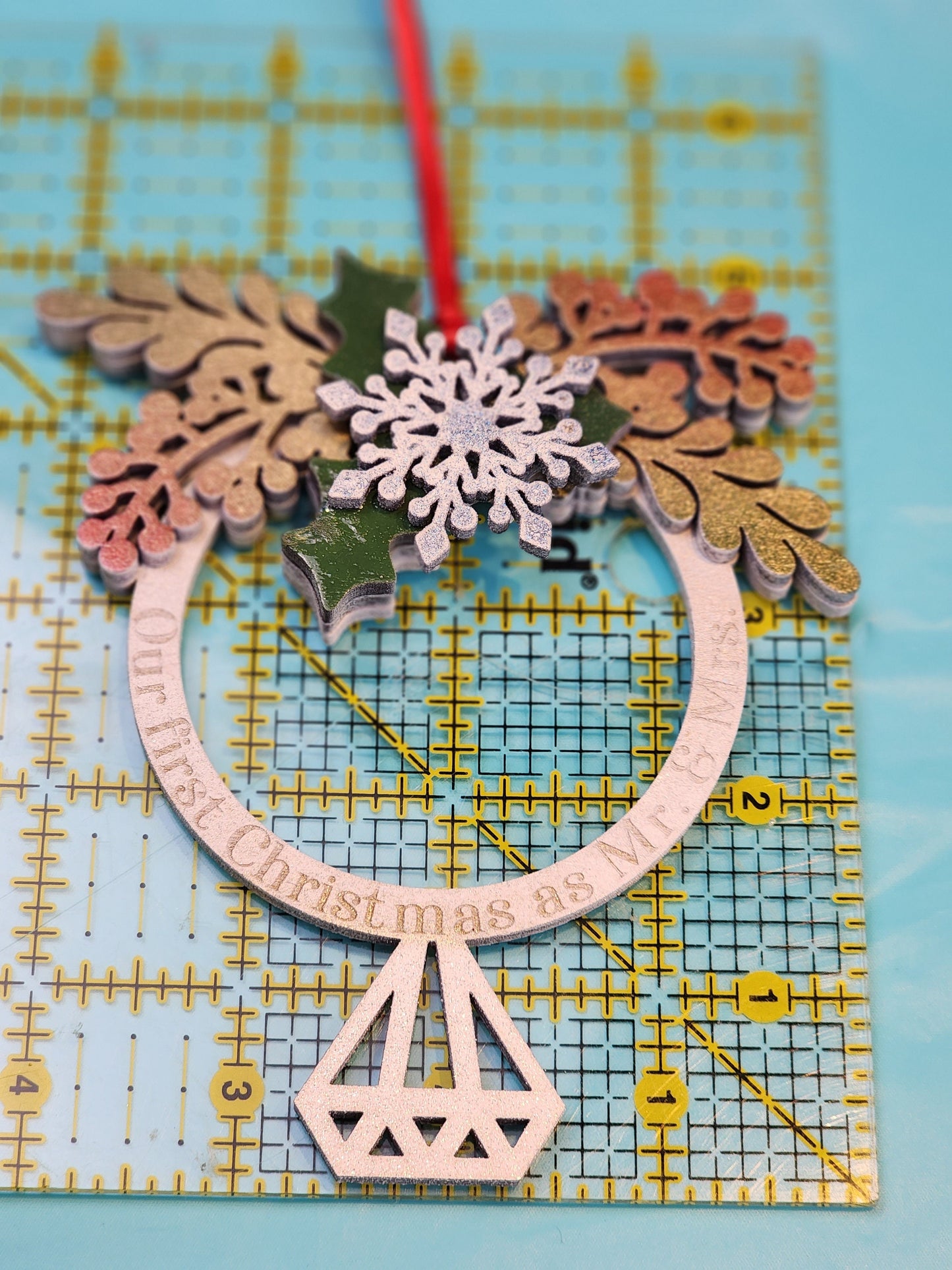 Ornament| Our first Christmas as Mr. and Mrs. |  gift | newlyweds | just married | couples | Gift