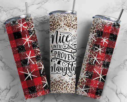 Tumbler | Nice until proven naughty | Drinkware | Christmas | Gift