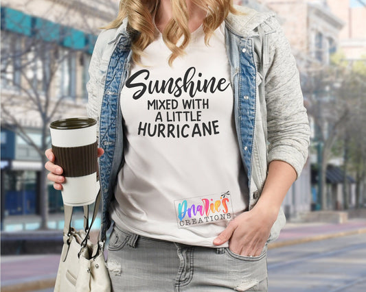 T-shirt | Sunshine mixed with a little Hurricane | Flowers | Drama |Drinking| Beer | summer |