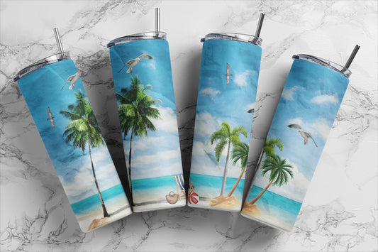 Tumbler | Beach 2 (can be personalized) | Girls trip |HOT mom summer | Sarcasm | beach| ocean | Gift | BFF | cruise | Palm trees