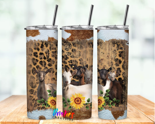 Tumbler | FARM7 | Farm Goats | animal print  | Gift | Sarcasm| OSFA |Great Gift- Ladies-Cows| Men
