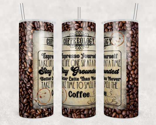 Tumbler |Coffeeology espresso yourself| Gift | BFF| funny| ladies |coffee