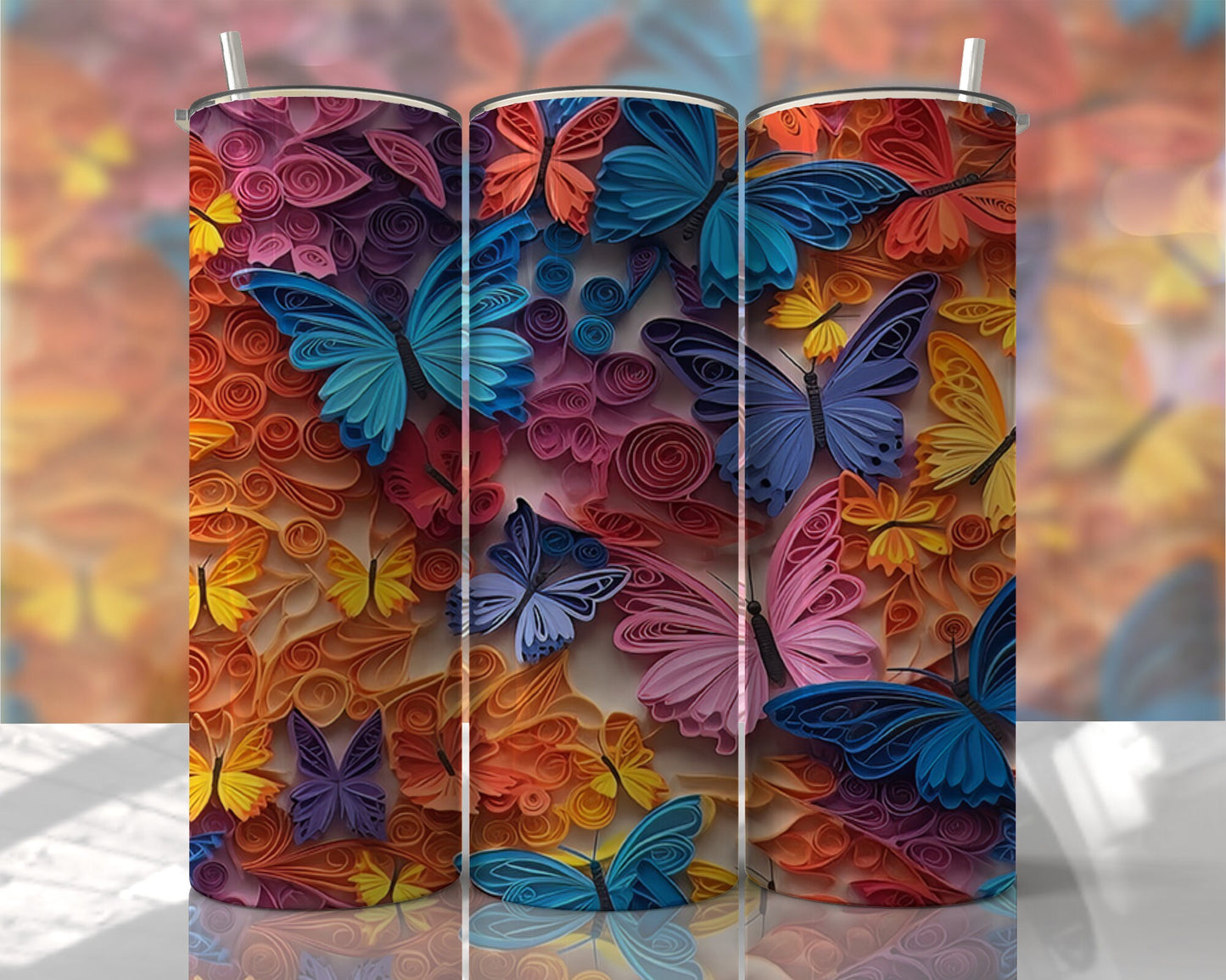 Tumbler wrap | rainbow butterfly's wrap add your name | Sarcasm |Bestie| Gift| BFF | Personalized| funny| textured