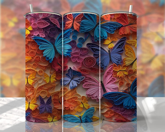 Tumbler wrap | rainbow butterfly's wrap add your name | Sarcasm |Bestie| Gift| BFF | Personalized| funny| textured