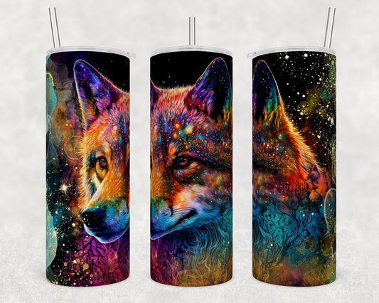 Tumbler | Fox Mystical Alcohol ink| Hot Mess| Sarcasm | MOM | Gift | BFF | funny| Beautiful colors
