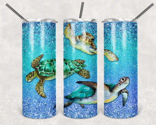 Tumbler | Sea Turtle Alcohol ink| Hot Mess| Sarcasm | MOM | Gift | BFF | funny| Beautiful colors