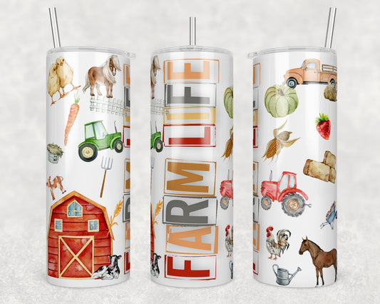 Tumbler | Farm life 20|simple Farm life | Gift | Sarcasm| OSFA |Great Gift- Ladies-Cows| Men