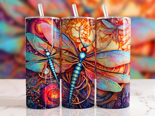 Tumbler | Dragonfly 4| Beautiful bright colors | MOM | Gift | BFF | funny| Beautiful colors| Angel