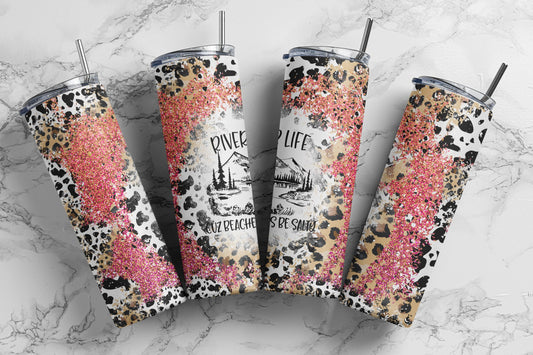 Tumbler | River life Cuz beaches be salty| river days | my happy place |HOT mom summer | Sarcasm | beach| ocean | Gift | BFF || funny|