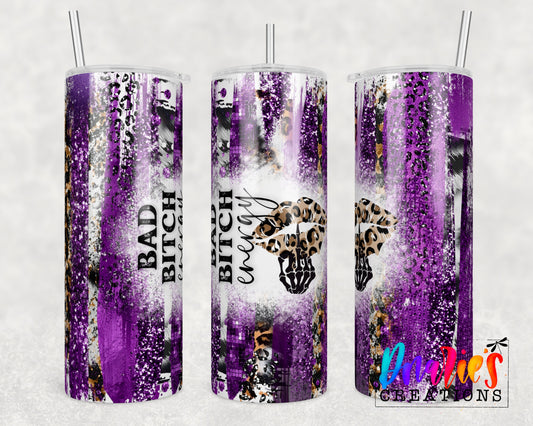 Tumbler |Bad BITCH energy purple | Sarcasm | Crime| Bestie | Gift | BFF | Profanity| funny| badbpurpleetsy