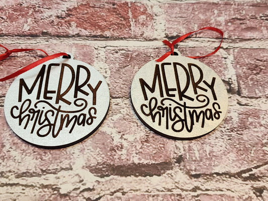 Ornament| Wood Merry Christmas engraved ornaments |  gift | Friend gift |  | Merry Christmas!| handmade limited selection