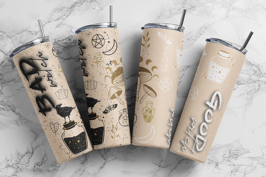 Tumbler | Good Witch Bad witch Celestial  | Sarcasm | MOM | Gift | BFF | funny| Beautiful colors